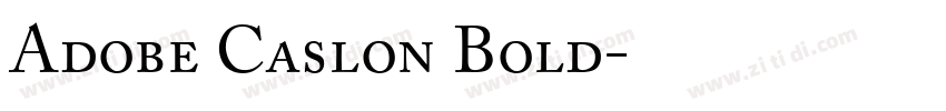 Adobe Caslon Bold字体转换